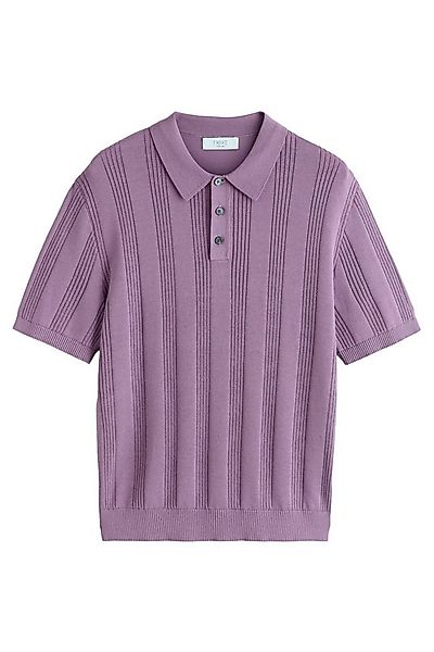Next Poloshirt Regular Fit Poloshirt aus Strick, Pointelle (1-tlg) günstig online kaufen