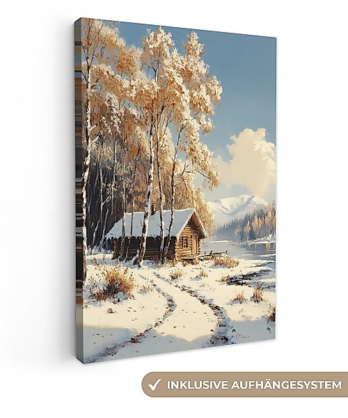 OneMillionCanvasses® Leinwandbild Winter - Schnee - günstig online kaufen