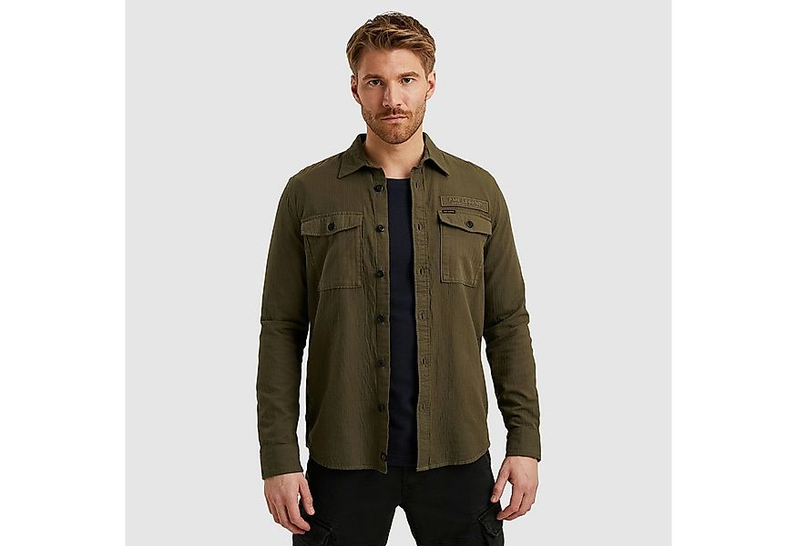 PME LEGEND Langarmhemd mit Logo Stickerei günstig online kaufen