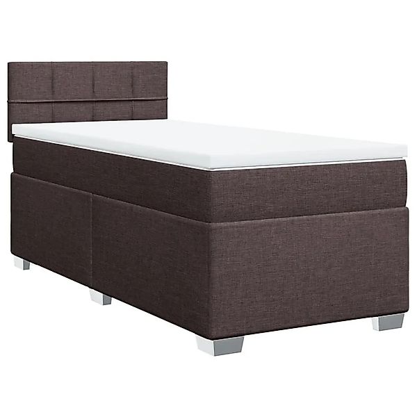 vidaXL Boxspringbett mit Matratze Dunkelbraun 80x200 cm Stoff 3288018 günstig online kaufen