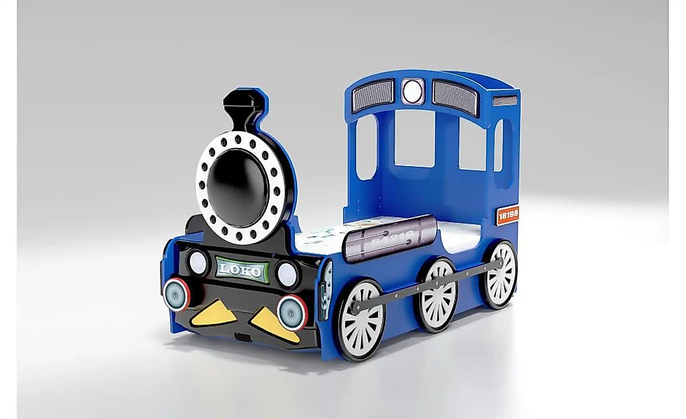 Autobett Lokomotive   ¦ blau ¦ Maße (cm): B: 120 H: 137,5 Betten > Bettgest günstig online kaufen