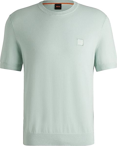 BOSS Knitted T-shirt Kanache Hellblau - Größe M günstig online kaufen