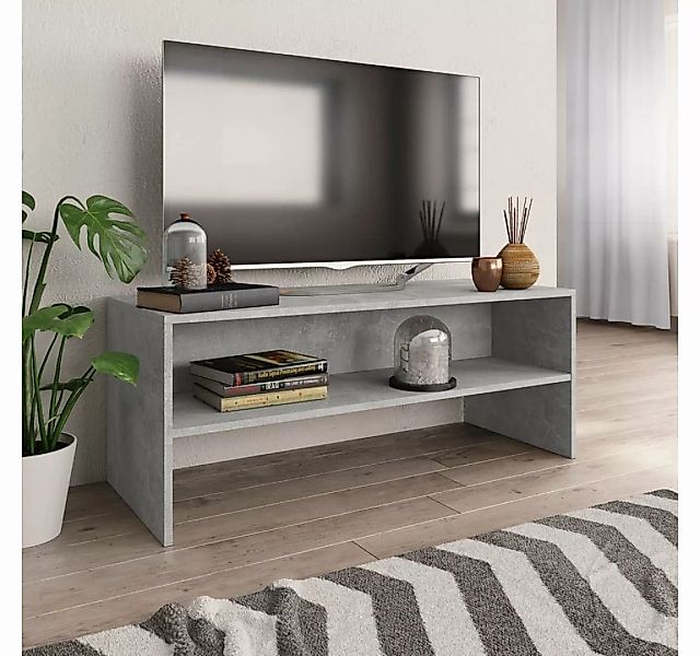 furnicato TV-Schrank Betongrau 100x40x40 cm Holzwerkstoff günstig online kaufen