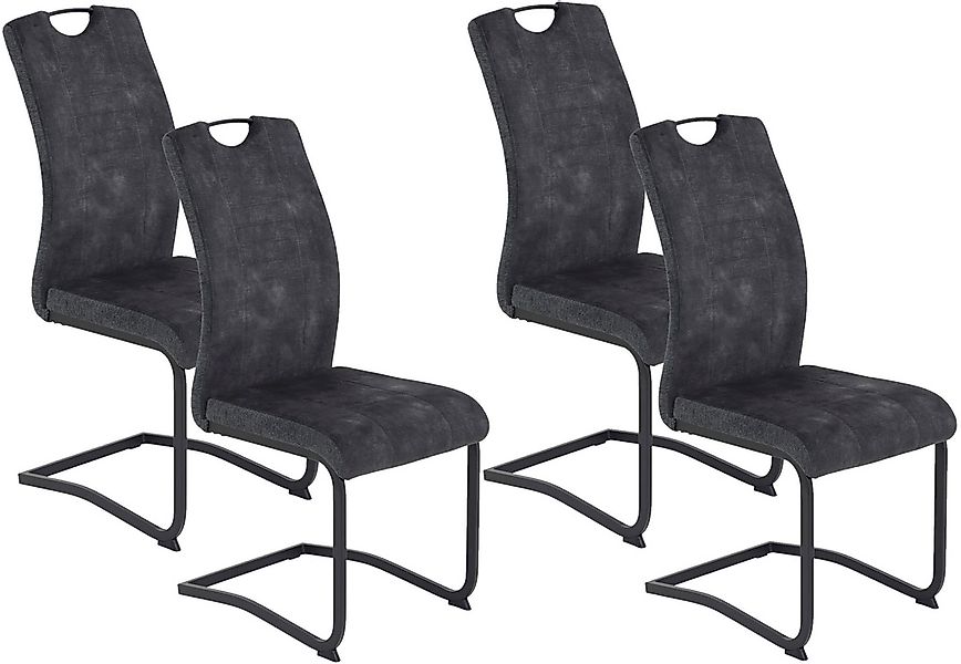 HELA Freischwinger "RIGA", (Set), 4 St., Microfaser-Webstoff, Freischwinger günstig online kaufen