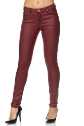 Elara Lederhose Elara Damen Hose Kunstleder günstig online kaufen