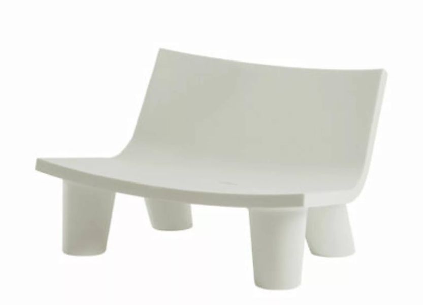 Gartensofa 2-Sitzer Low Lita Love plastikmaterial weiß - Slide - Weiß günstig online kaufen