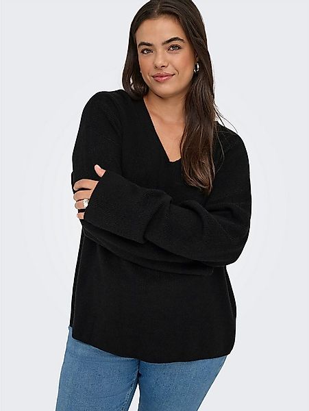 ONLY CARMAKOMA V-Ausschnitt-Pullover CARIBI LS RIB LOOSE V-NECK CC KNT günstig online kaufen