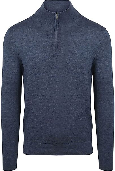 Suitable Merino Half Zip Pullover Denim Blau - Größe 3XL günstig online kaufen