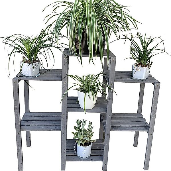 Melko Blumenständer Blumenpodest Blumenregal Blumentreppe Holz günstig online kaufen