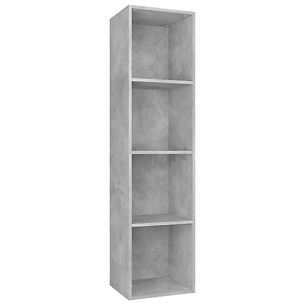 vidaXL Bücherregal/TV-Schrank Betongrau 36x30x143 cm Holzwerkstoff 800148 günstig online kaufen