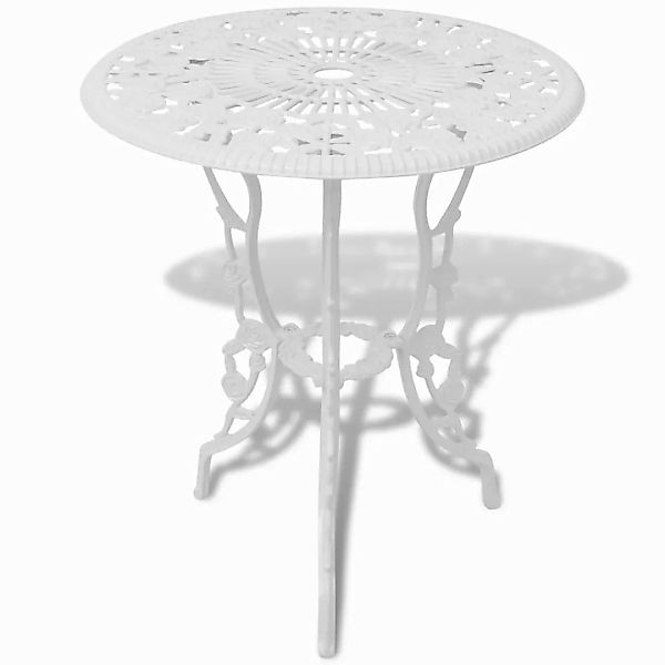 3-tlg. Bistro-set Aluminiumguss Weiß günstig online kaufen