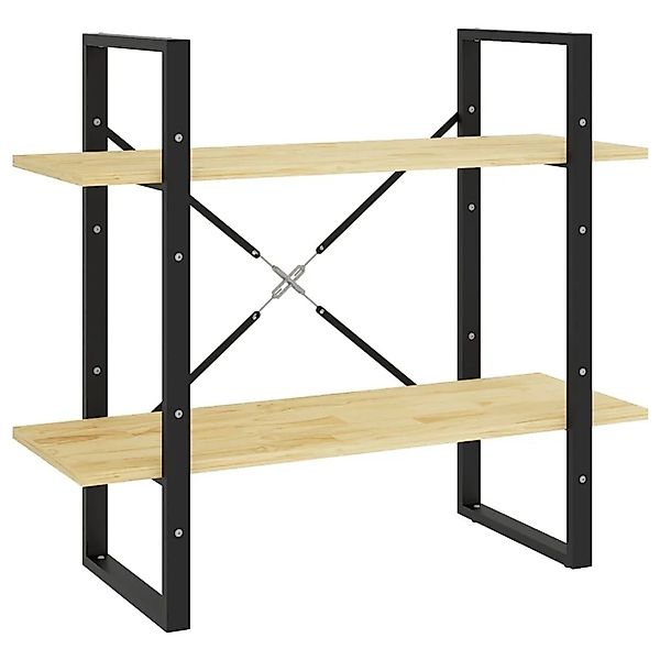 vidaXL Bücherregal 2 Böden 80x30x70 cm Massivholz Kiefer 806452 günstig online kaufen