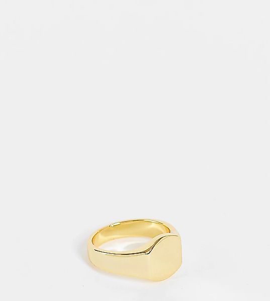 ASOS DESIGN – Ring für den kleinen Finger mit 14-karätiger Vergoldung-Goldf günstig online kaufen
