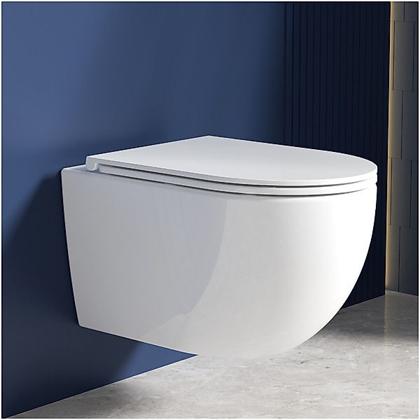 Rainsworth Flachspül-WC Hänge WC Spülrandlos Toilette günstig online kaufen