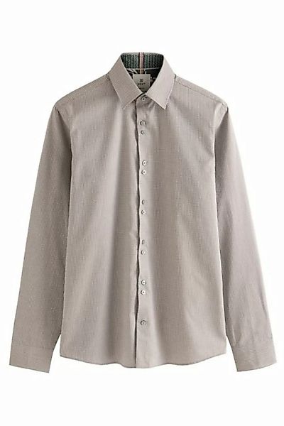 Next Langarmhemd Anzughemd mit Paspeln -Slim Fit (1-tlg) günstig online kaufen