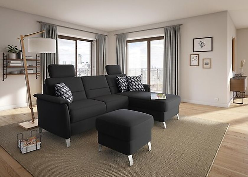 sit&more Ecksofa »Palmera L-Form, B: 244 cm« optional Bettfunktion & Bettka günstig online kaufen