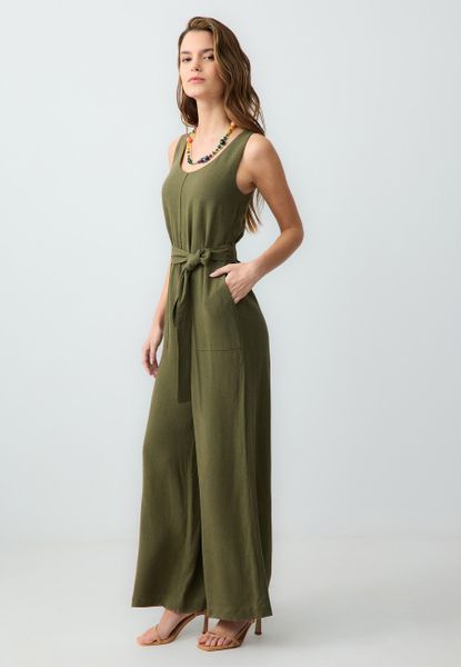 Jimmy Key Jumpsuit Gewebter Khaki-Overall günstig online kaufen