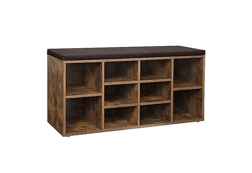 VASAGLE Schuhbank, Schuhregal, mit 10 Fächern, 104 x 30 x 48 cm günstig online kaufen