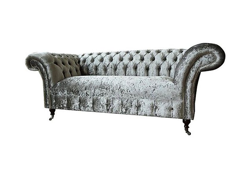 Xlmoebel Chesterfield-Sofa 2-Sitzer Chesterfield Sofa Couch Polster Samt St günstig online kaufen