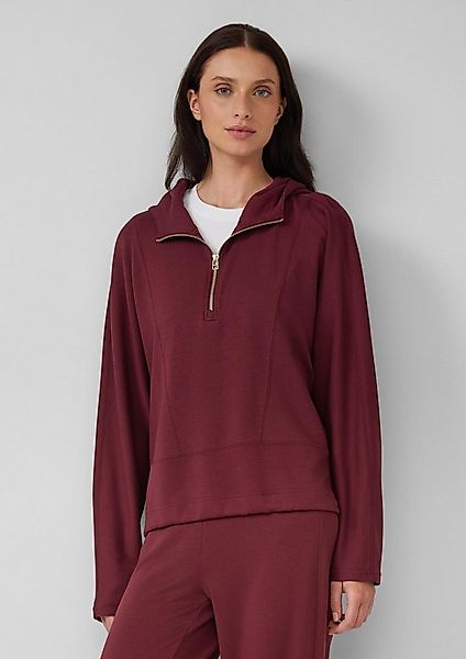 s.Oliver Sweatshirt Sweatshirt Scuba-Hoodie mit Fledermausärmeln und reguli günstig online kaufen