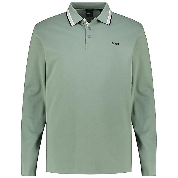 BOSS Poloshirt mit Kontrastdetails Farbe dunkelgrün Größe: 5XL günstig online kaufen