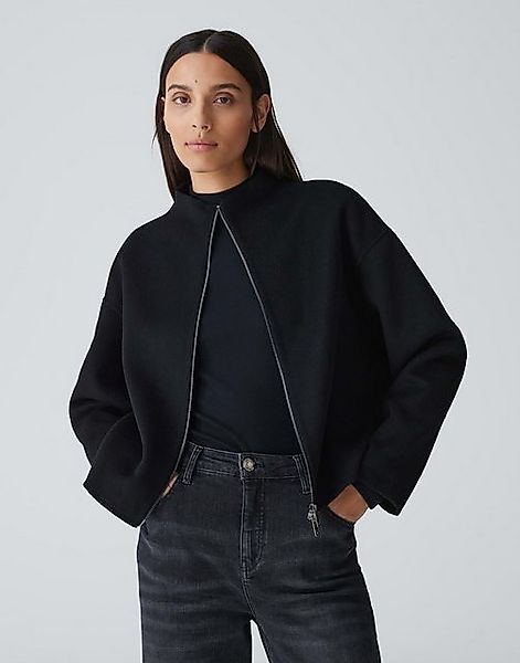 OPUS Kurzjacke Helise Boxy Silhouette leicht verkürzt geschnitten Wolle günstig online kaufen