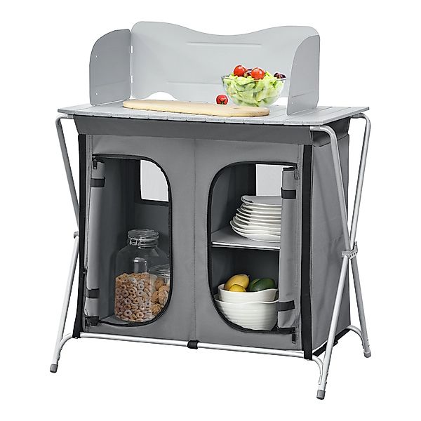 en.casa Campingtisch, Tullinge Campingküche 80x50,5x104,5 cm günstig online kaufen