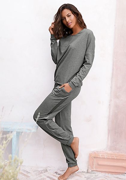 Vivance Dreams Pyjama 2 Stk. tlg., mit aufgesetzten Seitenstreifen günstig online kaufen