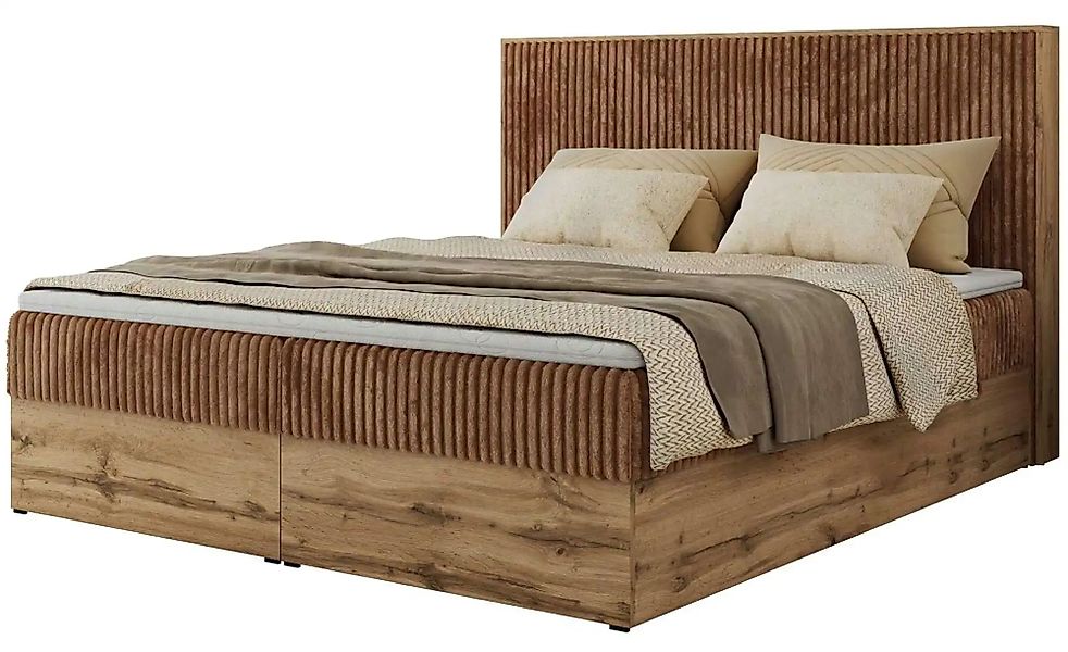 Boxbett mit Bettkasten Wood Classic ¦ orange ¦ Maße (cm): B: 184 H: 120 Bet günstig online kaufen