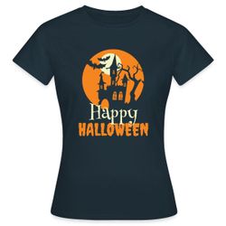 Spreadshirt T-Shirt Happy Halloween Spukhaus Mit günstig online kaufen