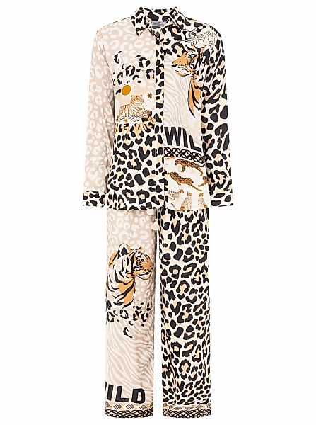 Zwillingsherz Shirtbluse ""Leo Love"", Set mit Leo Muster aus Viskose, lang günstig online kaufen