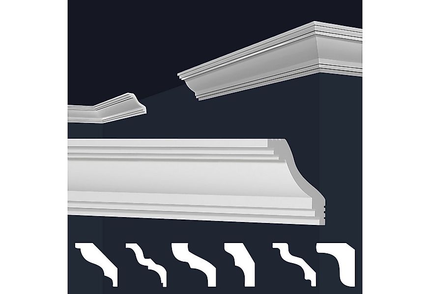 marbet design Stuckleiste E-40, 20 Meter / 10 Leisten, XPS Styropor weiß - günstig online kaufen