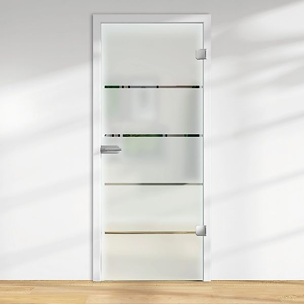 Glasdrehtür ESG Floatglas Dekor Siebdruck 36/15 DIN Rechts 2097 x 834 x 8 m günstig online kaufen