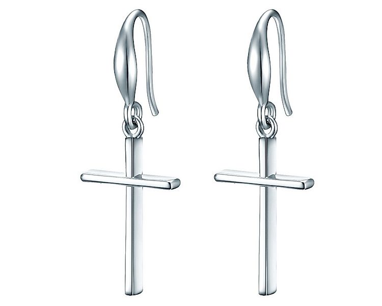 Lulu & Jane Paar Ohrhänger Kreuz silber günstig online kaufen