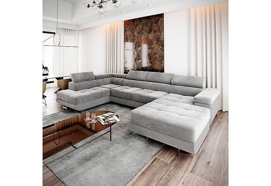 Masseno Ecksofa CASONE mit Schlaffunktion U-Form, Sofa mit Bettkasten günstig online kaufen