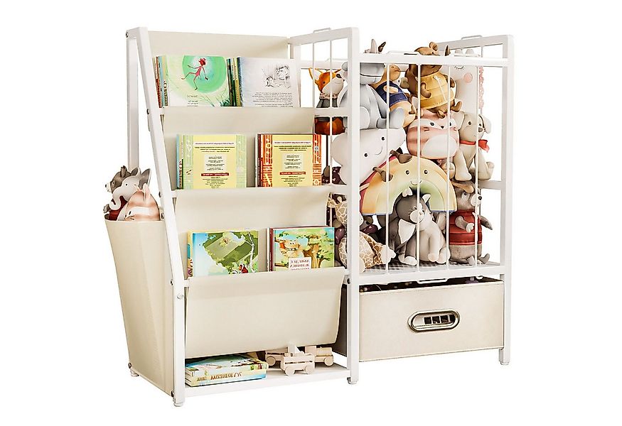 Yorbay Spielzeugtruhe 2 in 1 Bücherregal Kinderregal, Kinderzimmerregal mit günstig online kaufen