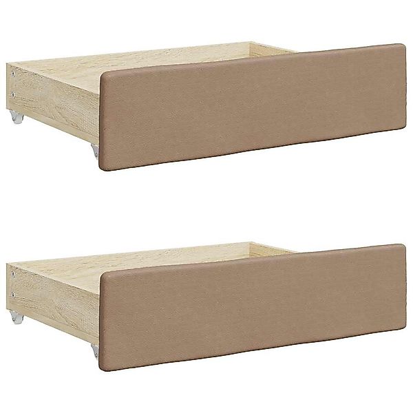 vidaXL Bettschubkasten Bettschubladen 2 Stk. Cappuccino günstig online kaufen