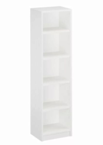 Erst-Holz® Weißes Bücherregal Holzregal verschiedene Höhen 120/150/180 weiß günstig online kaufen