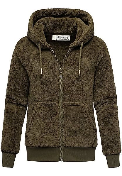 REPUBLIX Sweatjacke JANIE Damen Teddy Sweatjacke Plüsch Hoodie Pullover Zip günstig online kaufen