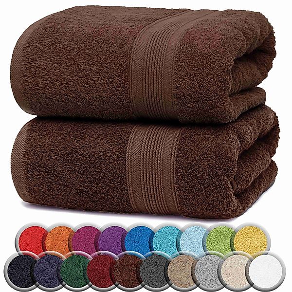 NatureMark Badetuch 2er-Set Frottier Badetücher 100x150cm, günstig online kaufen