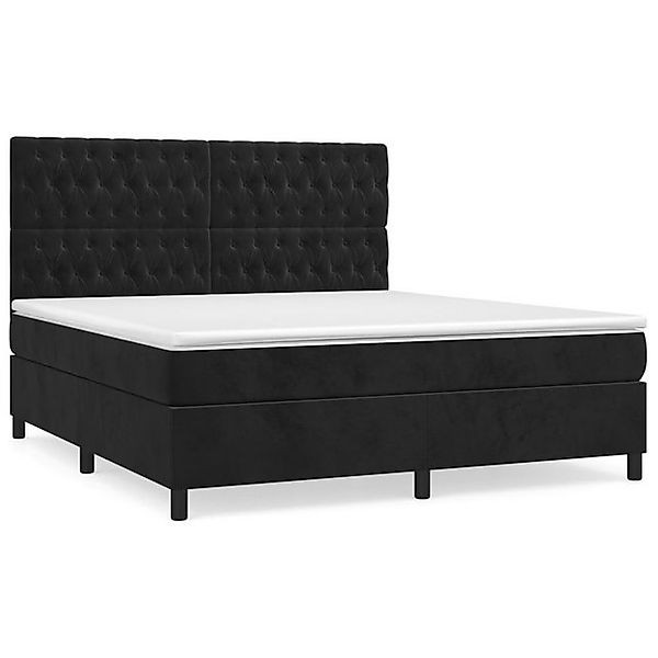 vidaXL Boxspringbett mit Matratze Schwarz 180x200 cm Samt1398686 günstig online kaufen