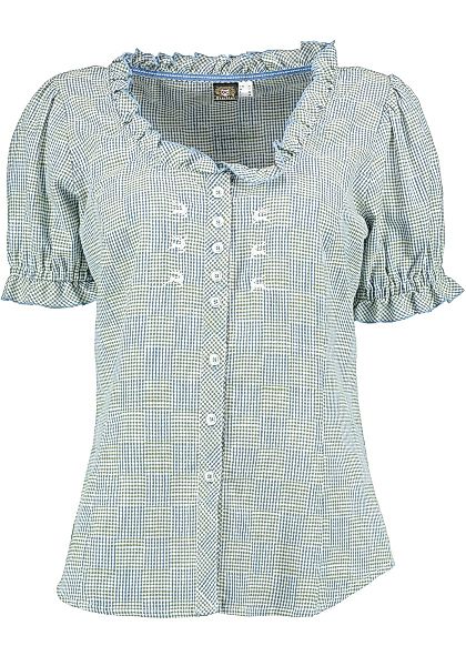 OS Trachten Trachtenbluse Yomira Tailliert, Rundhalsausschnitt, günstig online kaufen