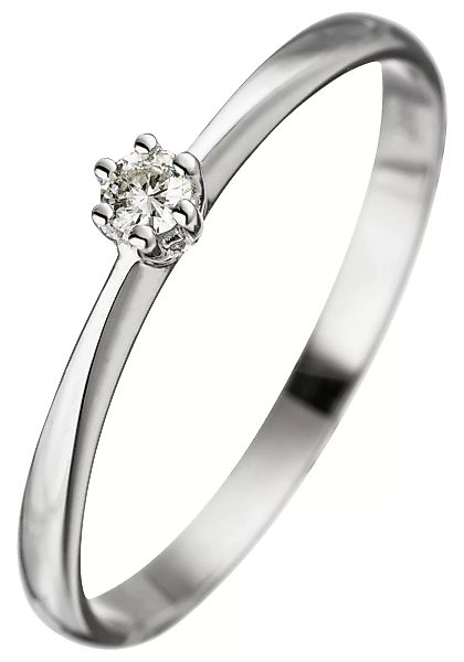 JOBO Diamantring, 585 Weißgold mit Diamant günstig online kaufen