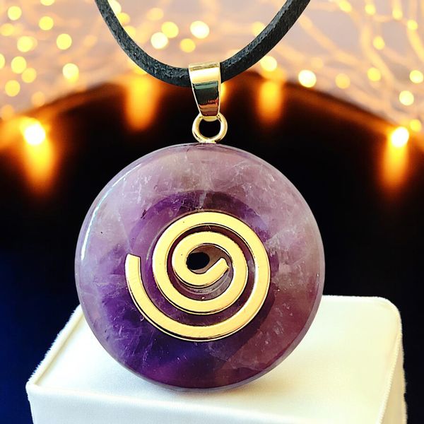 Steinfixx® Lange Kette echter Edelsteindonut 30 günstig online kaufen