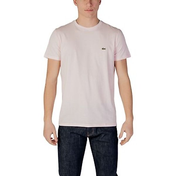 Lacoste  T-Shirts & Poloshirts Cotton Pima Crew Neck T-Shirt Light Pink günstig online kaufen