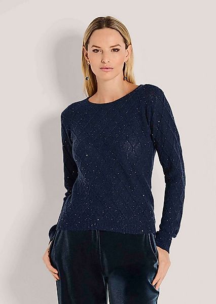 MADELEINE Strickpullover Schicker Kaschmirpullover mit Glanzeffekt Wollpull günstig online kaufen