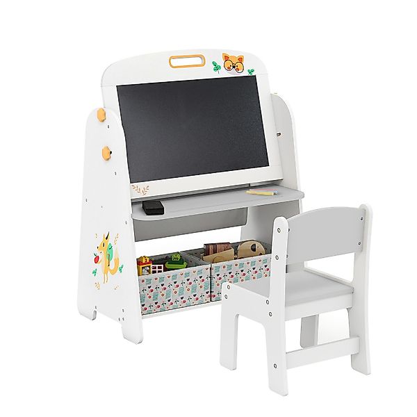 COSTWAY Kindersitzgruppe, (2-tlg), Kindertisch mit 2 günstig online kaufen