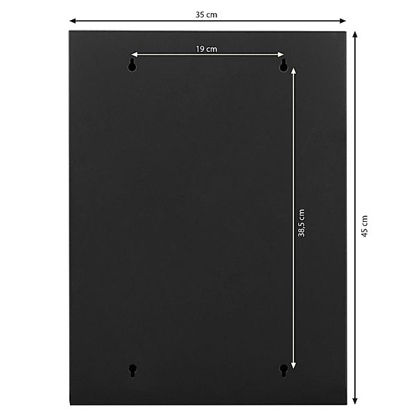 Banjado XXL Medizinschrank Abschliessbar 35x46x15cm Arzneischrank Anthrazit günstig online kaufen