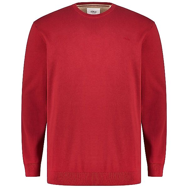 s.Oliver Feinstrickpullover aus Baumwolle Farbe rot Größe: 4XL günstig online kaufen
