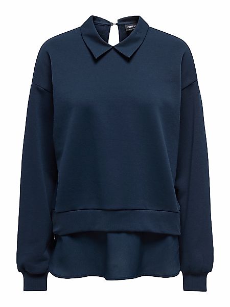 ONLY Sweatshirt "ONLANNI L/S WOVEN MIX SWT" günstig online kaufen